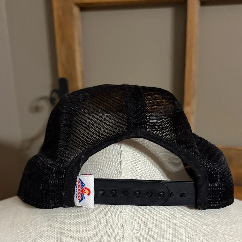 Black Trucker Hat with Colorful Colorado Patch